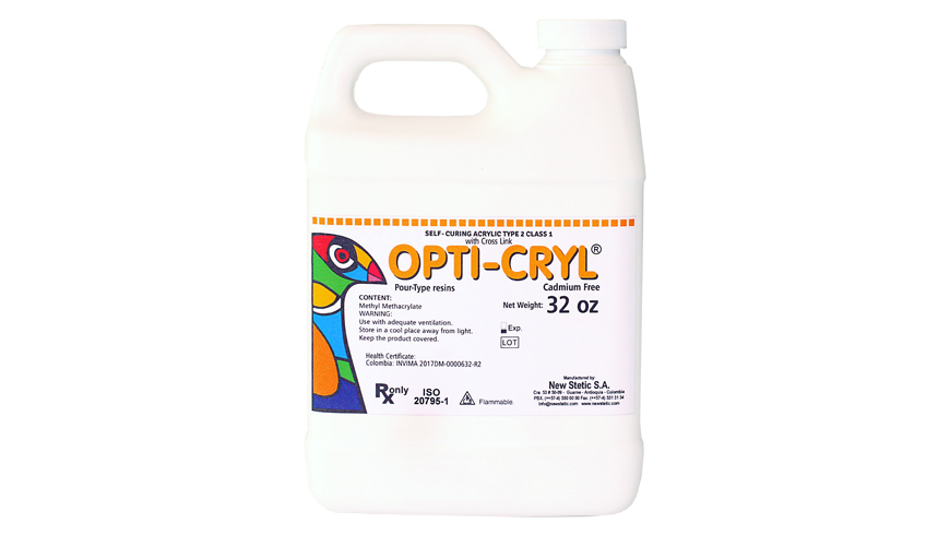 Opti-Cryl Heat Curing Acrylic Resin Powder - 1 lb - Dental Lab