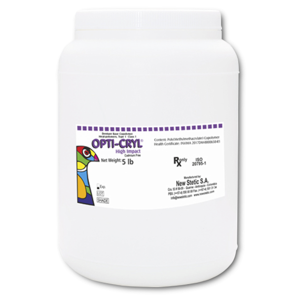 Opti-Cryl Heat-curing Acrylic Resin Powder, Original shade, 1 Lb. Dental  Base